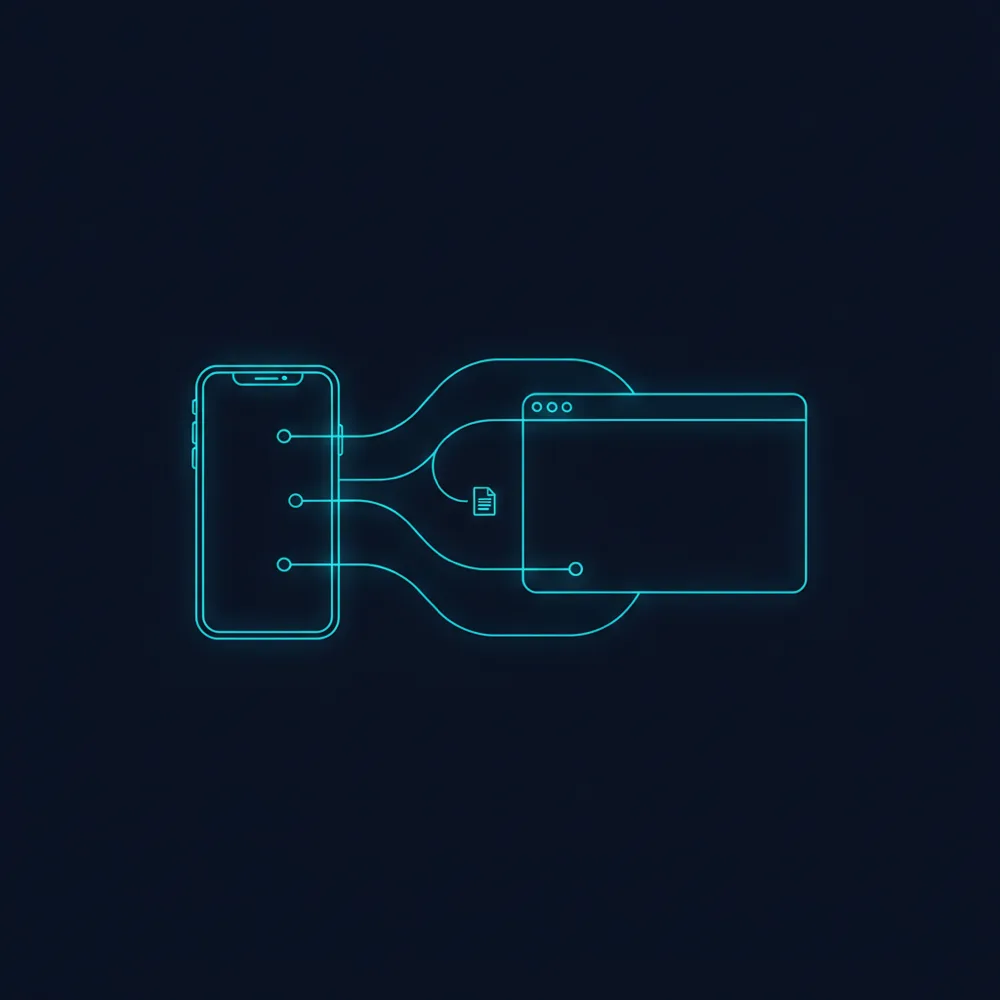 A browser window opening into an installable app on a phone home screen